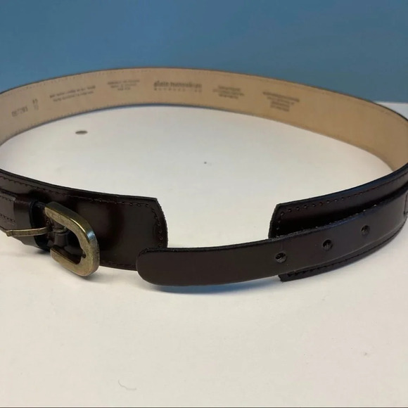 ALAIN MANOUKIAN Sz 80/32 Split  Leather Belt Made in France 1.25” wide - Picture 6 of 7